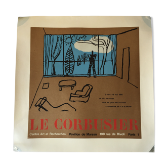 Le Corbusier affiche exposition Paris 1966