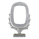 Old large Psyche Gothic table mirror in cast aluminum, Brutalist Mexican style. 70