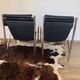 Paire de fauteuils "Omega" en chrome et cuir, Habitat, 1980