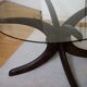 Table basse en verre et en bois