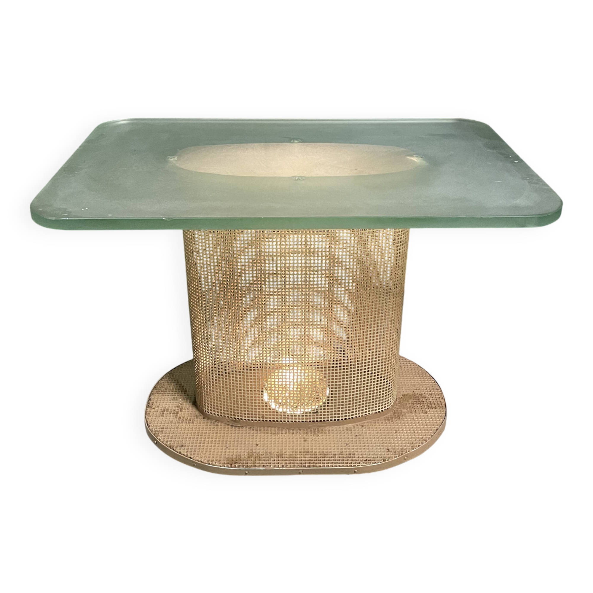 Table d'appoint lumineuse Française des années 1950