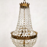 Vintage Belgian gold gilded chandelier ‘petit luxury’