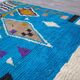 Large Moroccan rug made of natural wool, dimensions 250x150 cm, handmade.
