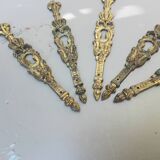 Set of five bronze lock entries