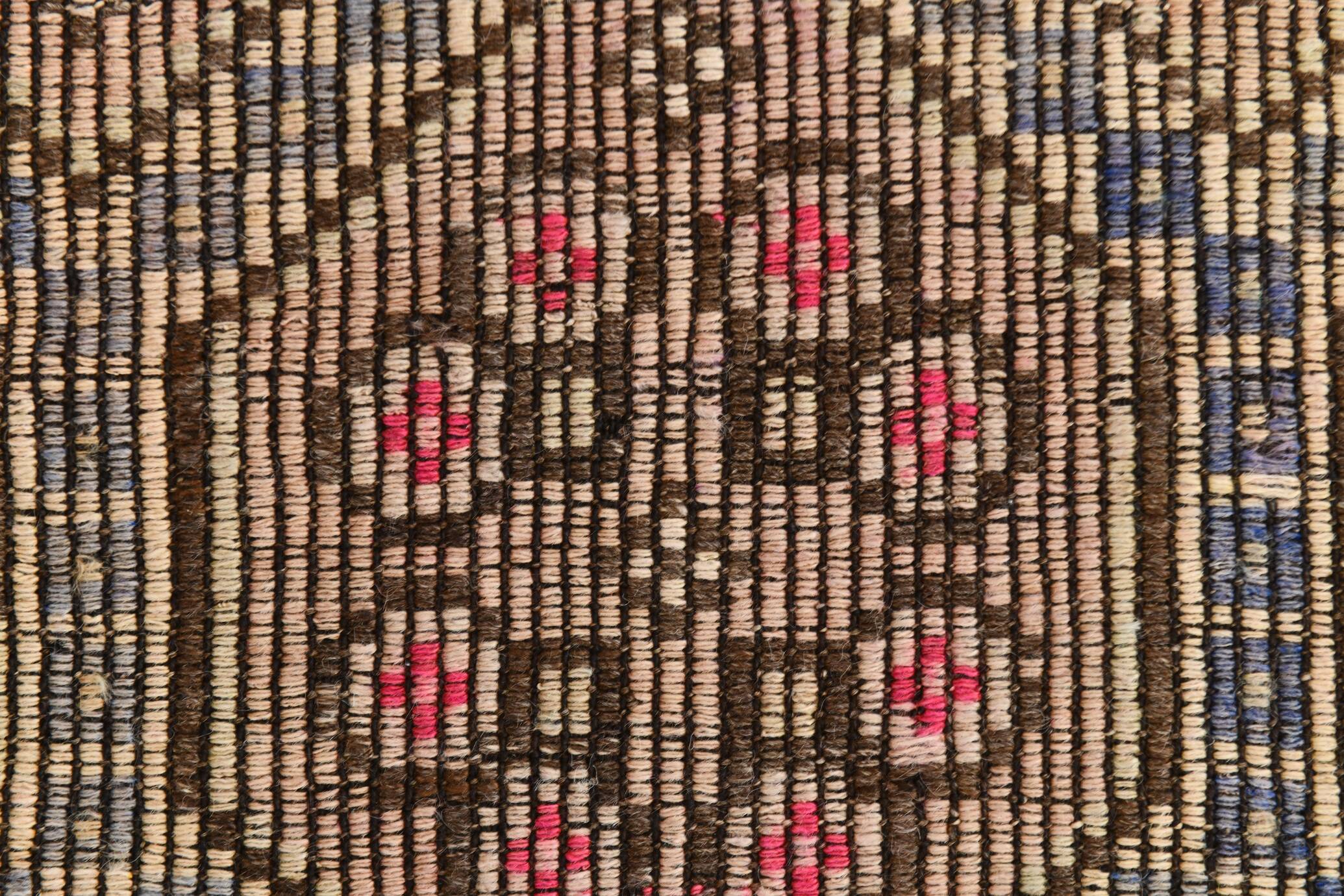 Blue Cream Persian Kilim Runner Rug, 95x313Cm