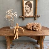 Solid wood bench