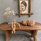 Solid wood bench