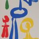 Joan miro: surrealist woman and her children, signed lithograph