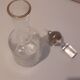 Portieux engraved glass liquor decanter with pretty cap