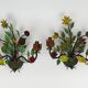 Paire d'appliques "Bouquet de fleurs"