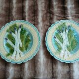 2 antique barbotine plates from Salins