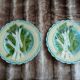 2 antique barbotine plates from Salins