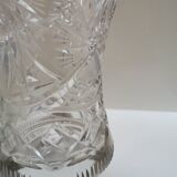 Chiseled crystal vase