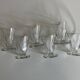 Set of 6 modernist shot glasses in cut crystal with flat ribs, 1950s