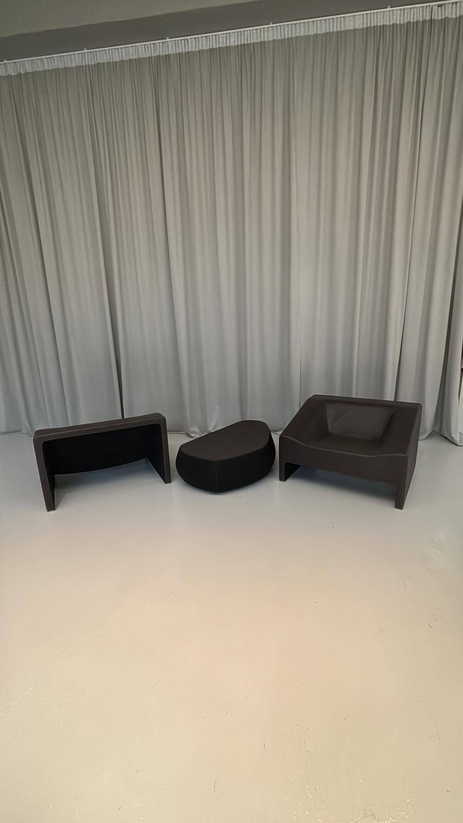 Malmo Leather Set by Patricia Urquiola for Moroso, Italy, 2000s, Set of 3