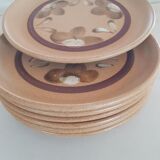 Lot de 7 assiettes Sarrguemines