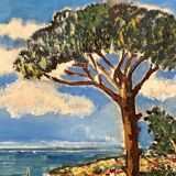 Cote d'Azur, 1970, Oil Painting