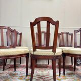 Set of Six Louis XVI Style Oak Chairs