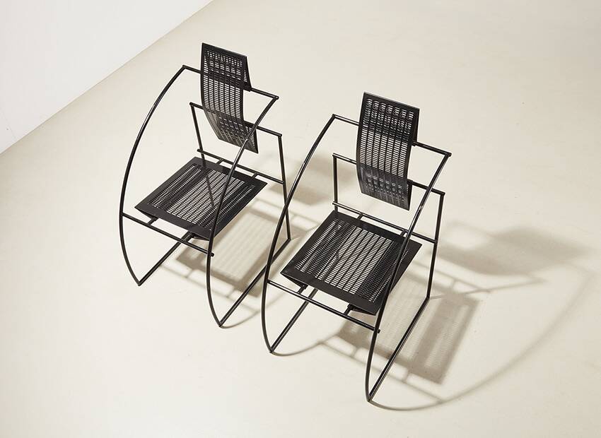 Mario Botta Pair of Quinta Chairs for Alias Italy 1986