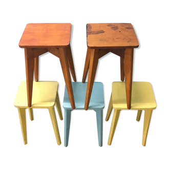 Vintage 1950s stool series