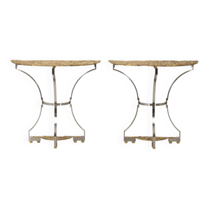 Paire de consoles contemporaines - bronze