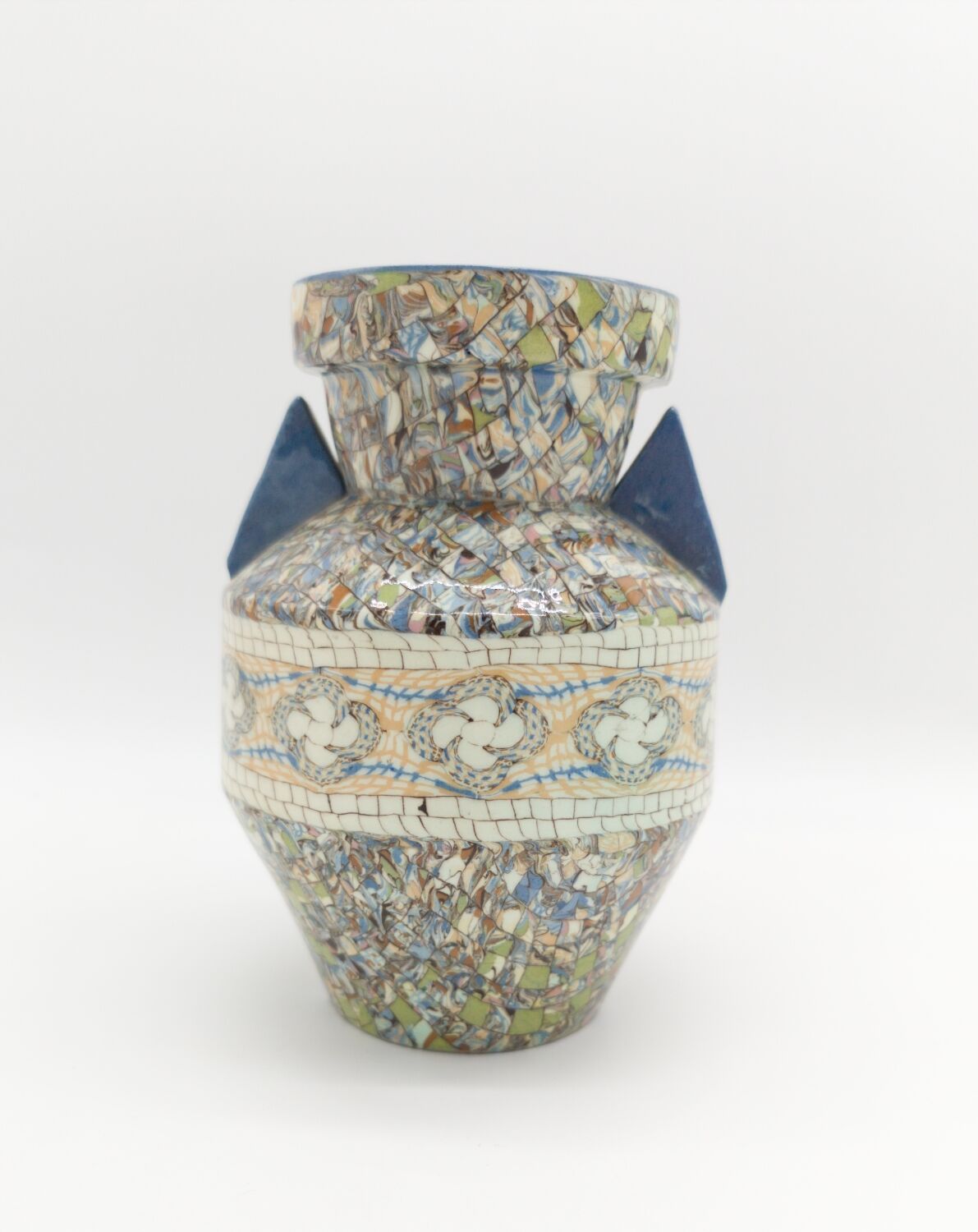 Gerbino vallauris art deco vase with propellers