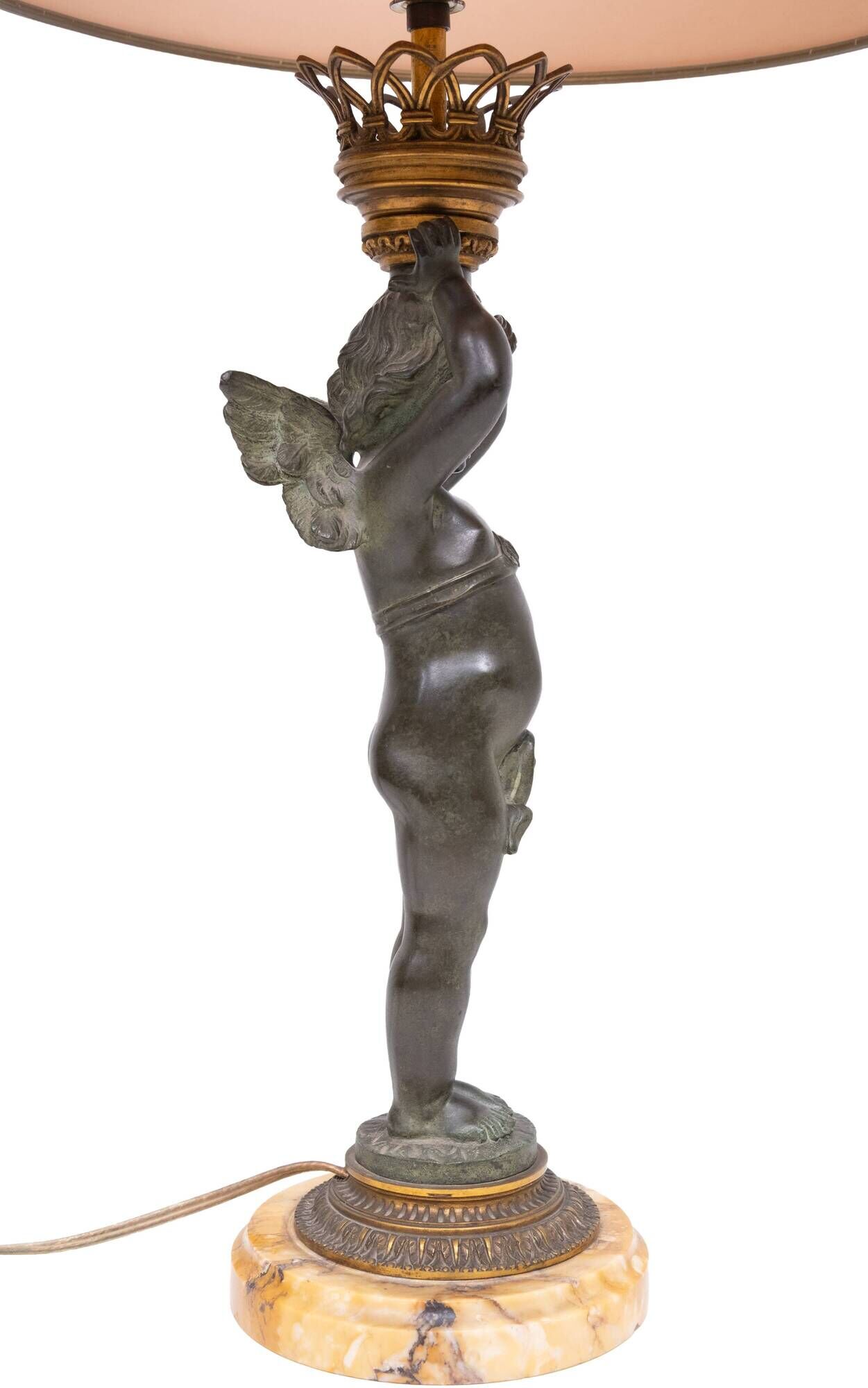 Stunning Empire Bronze Cherub Table lamp 1890s France