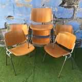 Set of 6 chairs by Giancarlo Piretti
