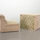 Laauser Vintage Design Velvet Modular 2-Seater Sofa, 2 Elements 1970s