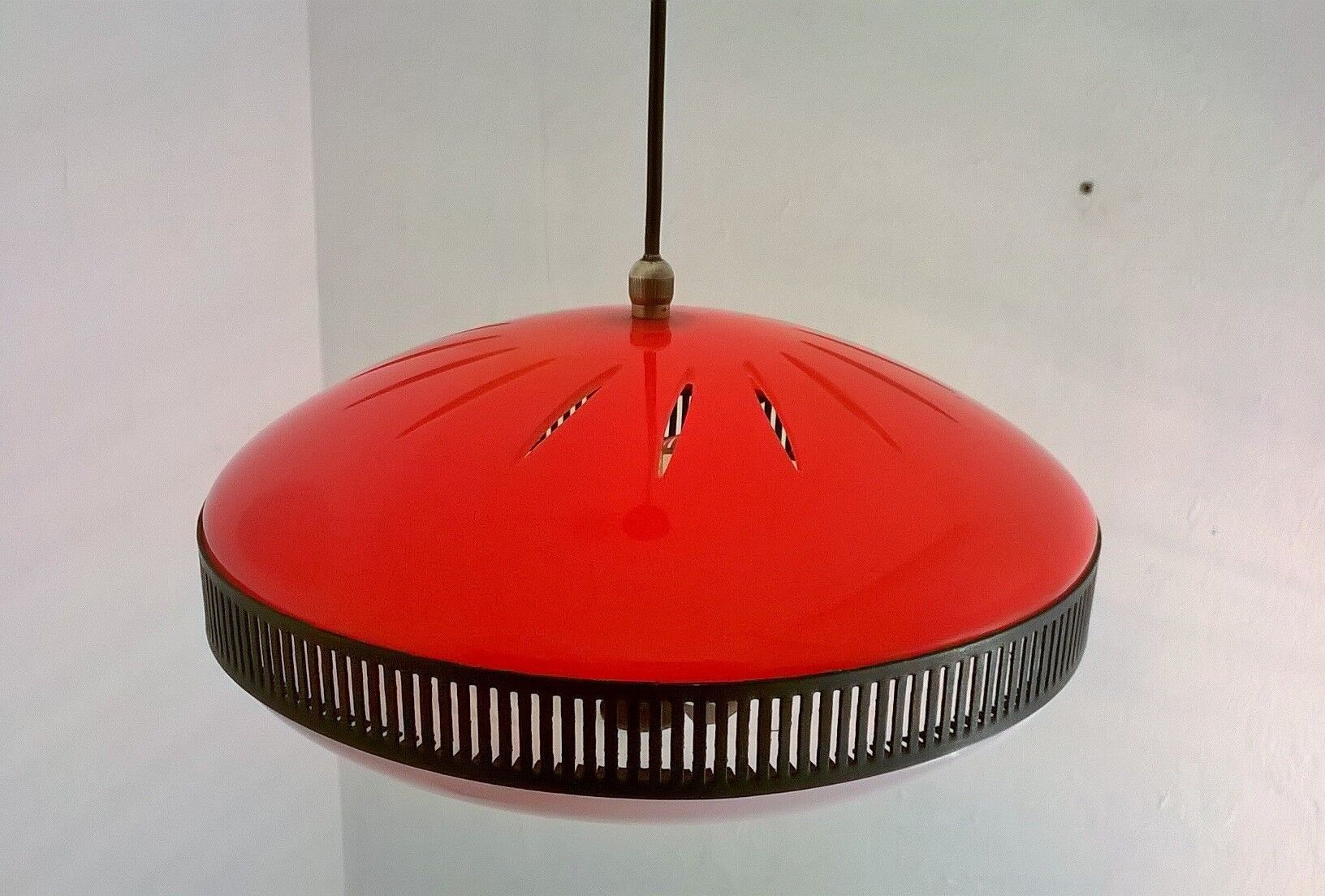 Red plexiglas hanging made in Italy,1950s.