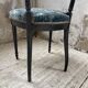 Chaise Napoléon 3 velours bleu