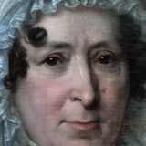 Portrait à l'huile d'une dame, XIXe siècle