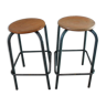 Pair of high industrial stools