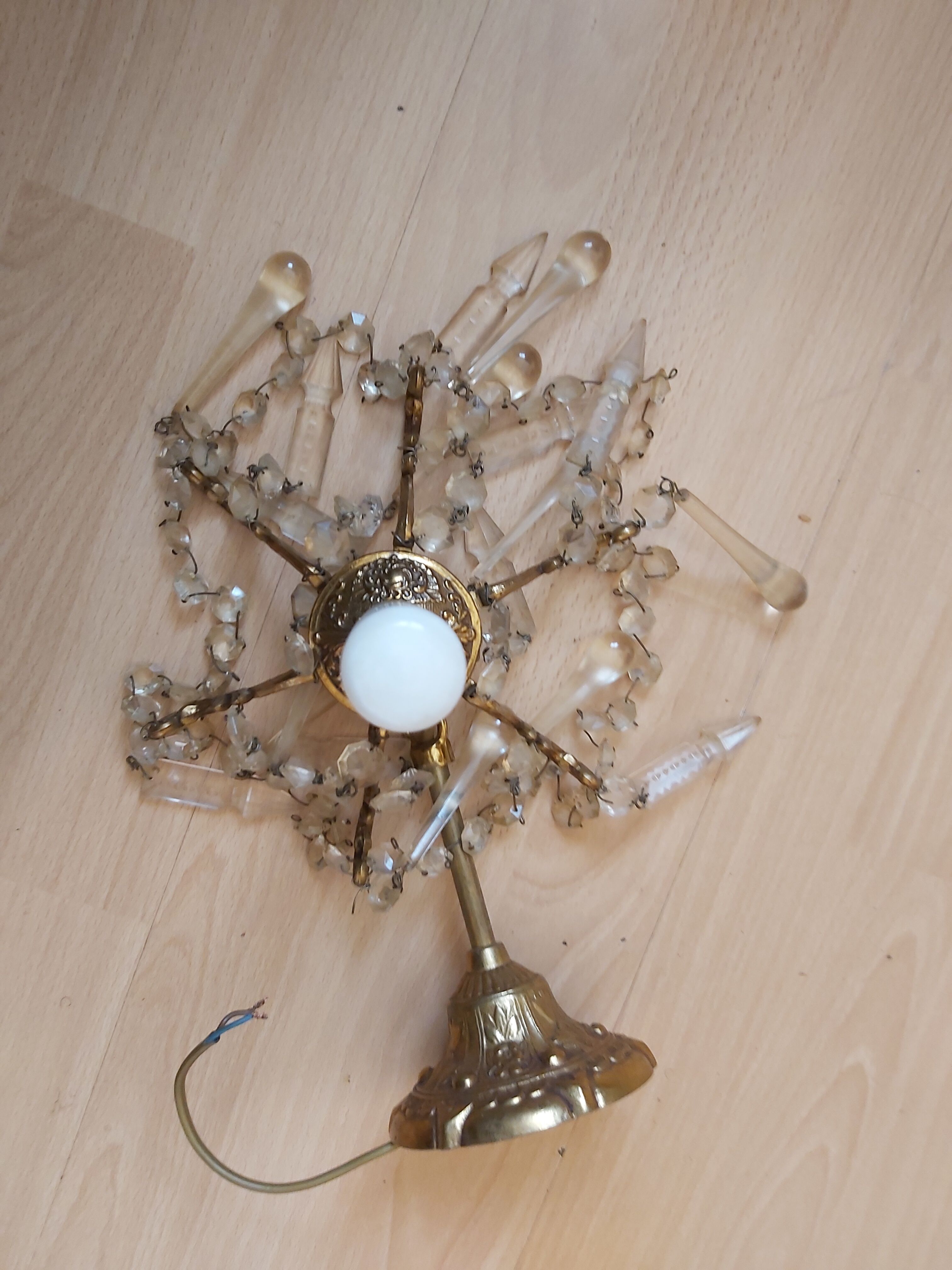 Brass chandelier