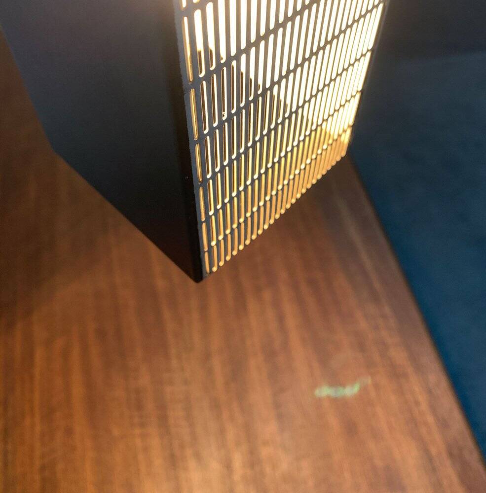 Mid-century German perforated minimalist pendant lamp, 1960s.
