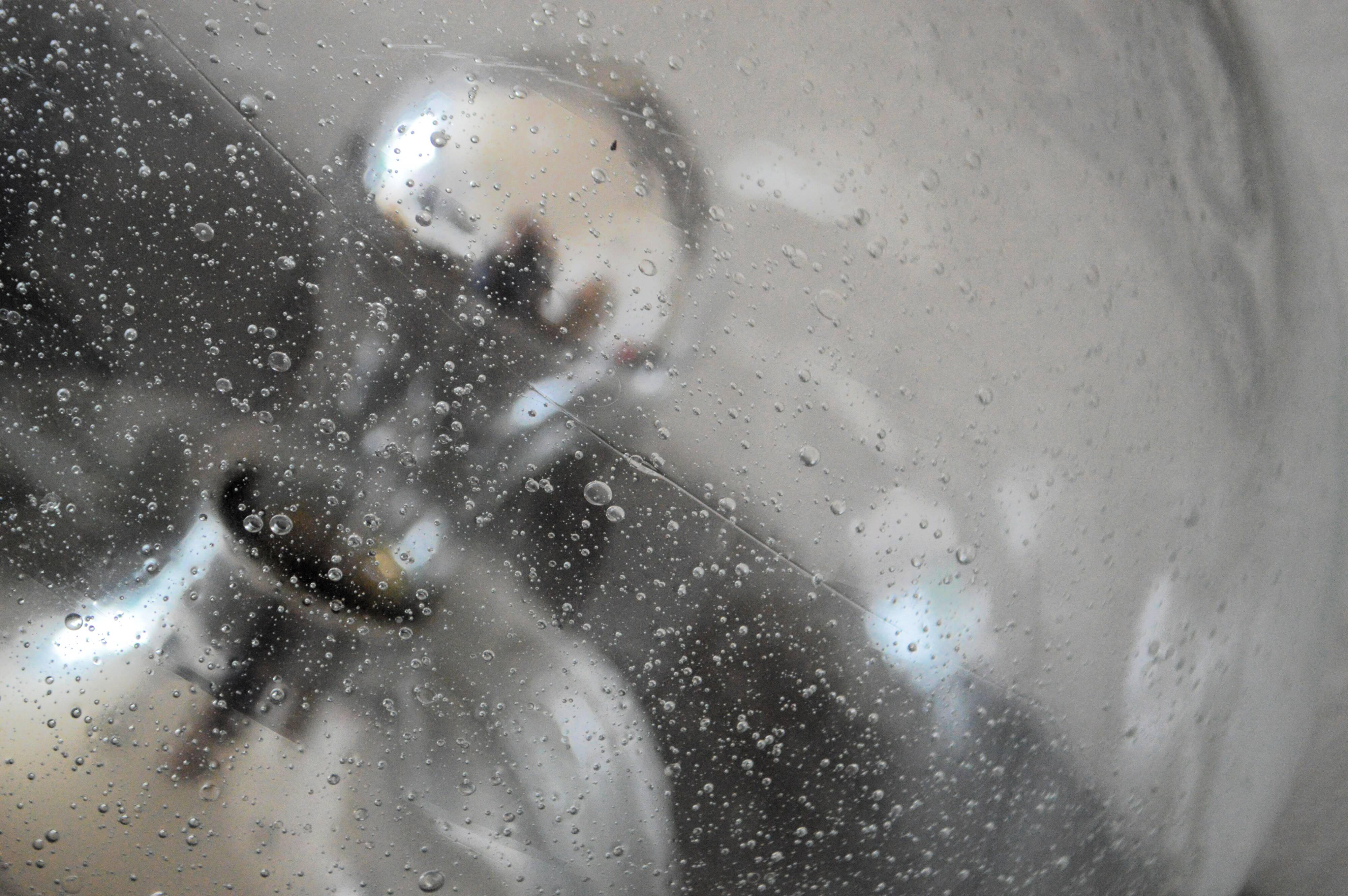 Glass wall lamp from the 60s/70s Glashütte Limburg