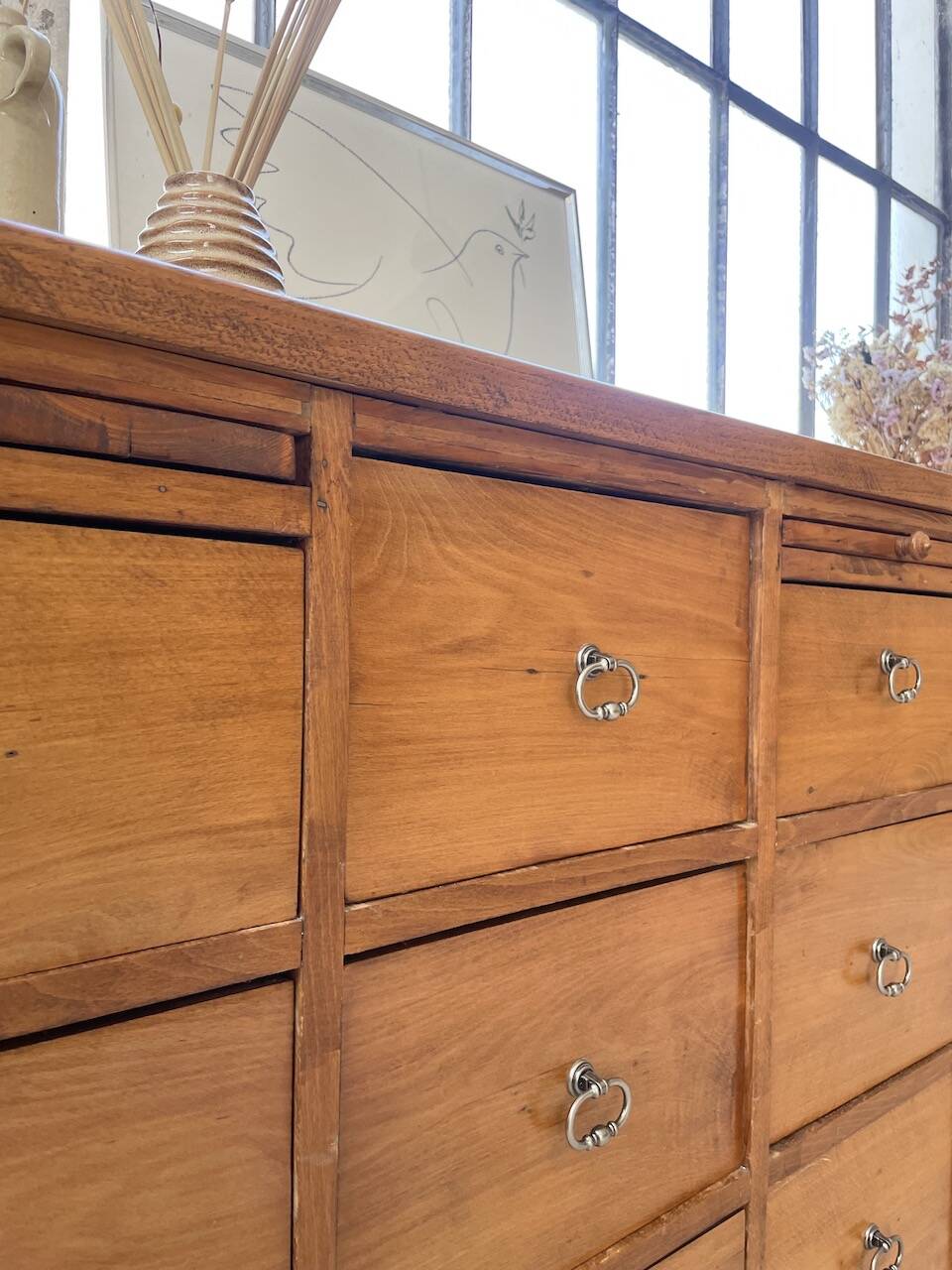 XXL golden oak craft furniture from the 50s