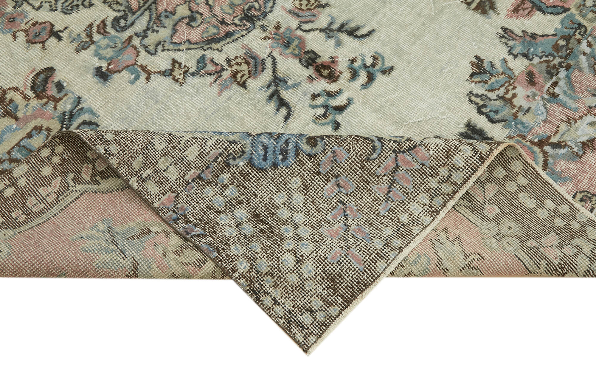 Hand-Knotted Antique Oriental 1970s 180 cm x 294 cm Blue Carpet