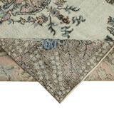 Hand-Knotted Antique Oriental 1970s 180 cm x 294 cm Blue Carpet