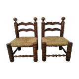 Pair of low-mulched chairs