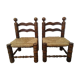 Pair of low-mulched chairs
