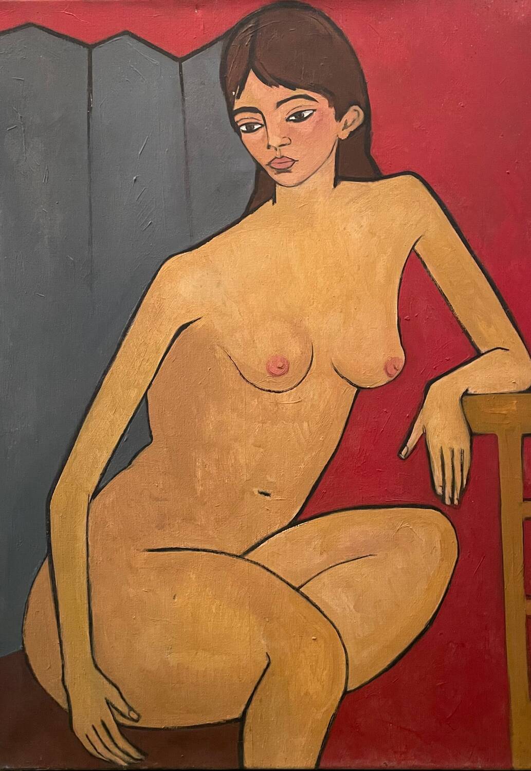 Female nude painting