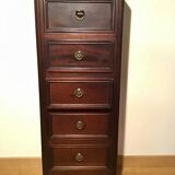 Chest of drawers with 5 drawers and one solid wood shelf