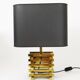 Paire de lampes de table Romeo Rega en laiton du milieu du siècle, Italie, années 1970