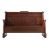 Unusual and unique Art Deco solid oak bench, France, 1930s