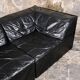 Canapé en cuir noir Player par Hans Hopfer pour Roche Bobois, 1972