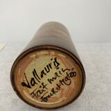 Stoneware thistle vase signed vallauris fronck and matéo