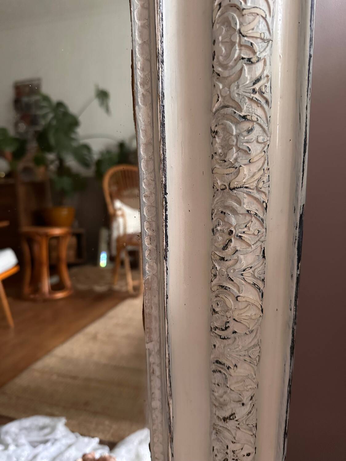 Antique Louis Philippe trumeau mirror 104 x74