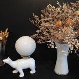 White ceramic bear lamp