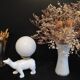 White ceramic bear lamp